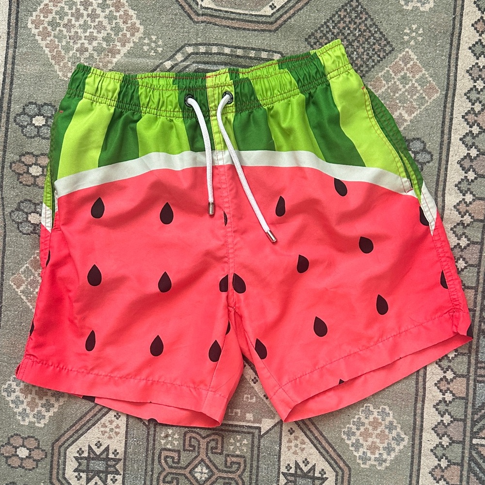 Franks Brand watermelon swim trunks